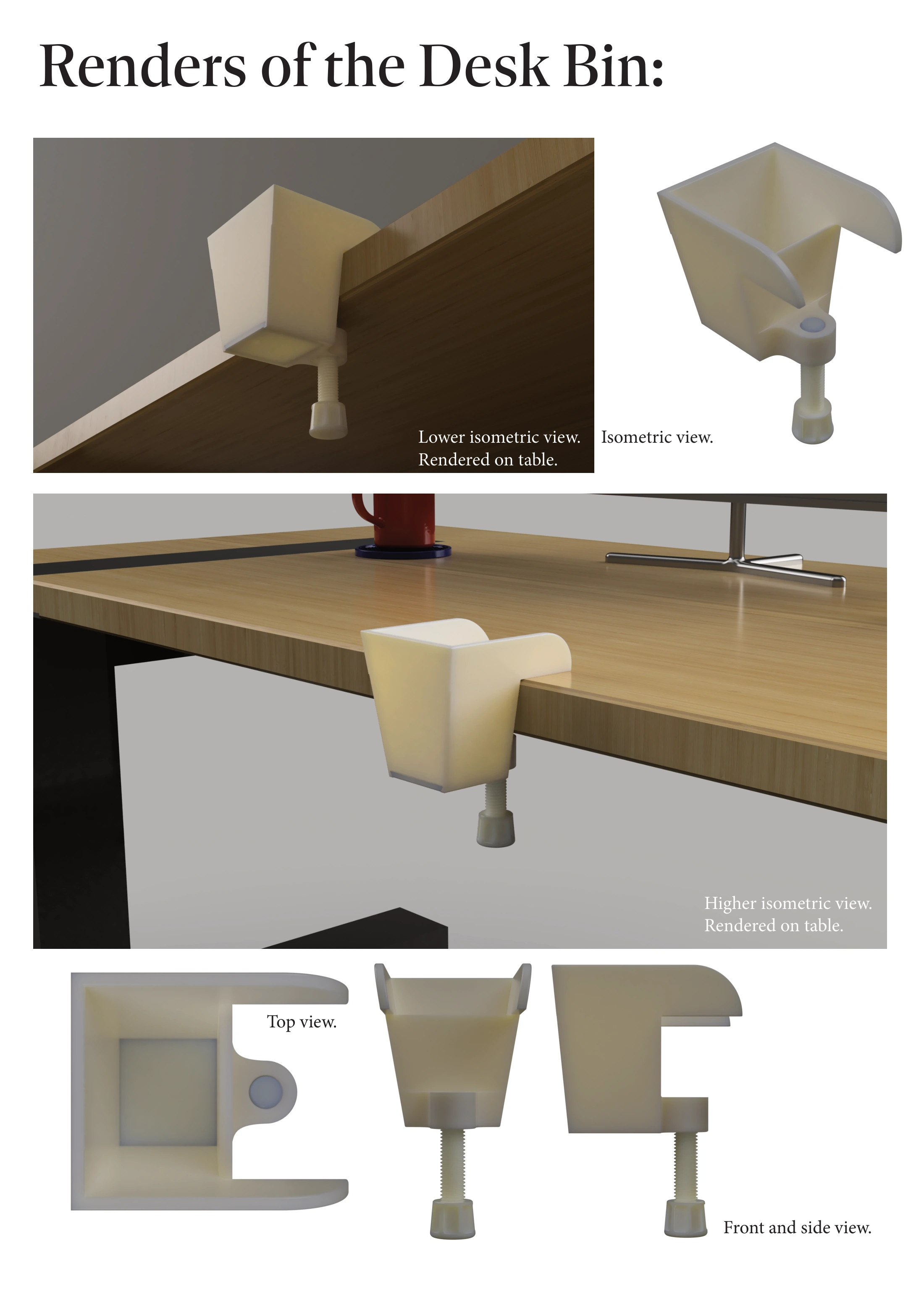 Desk Tidy — design sheet 1