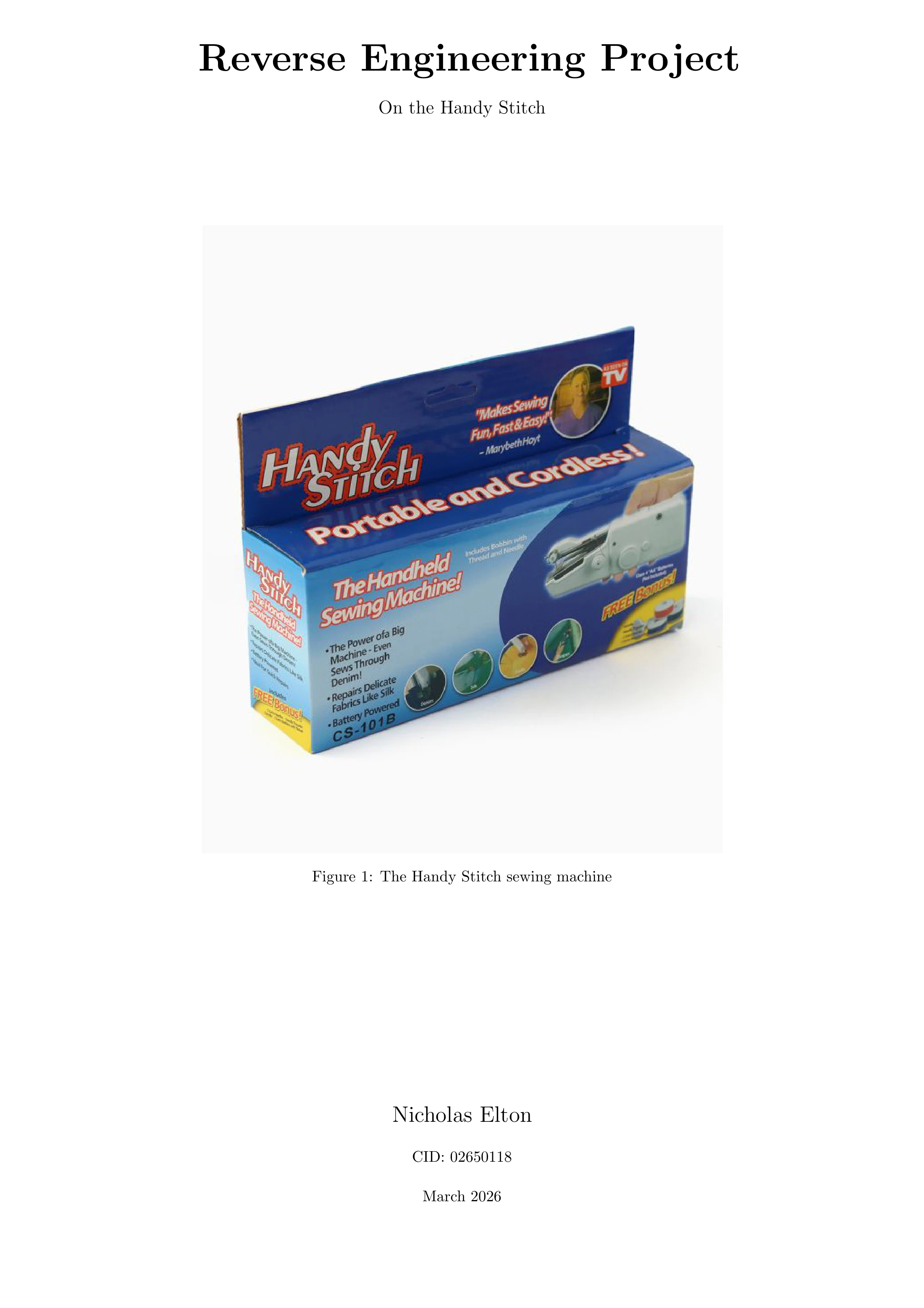 Reverse Engineering — report page 1